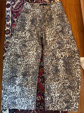 Lioness Leopard Print Baggy Jeans